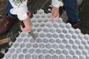 CORE Gravel panels trim easily to whatever shape is required.