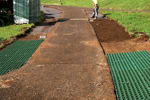 The grid is easily shaped to the projects requirements.
